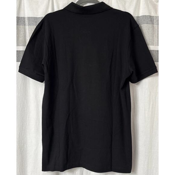 NWT Diesel Industry Mens Polo Shirt Black XL Denim Division Logo $125 Cotton - Picture 3 of 13